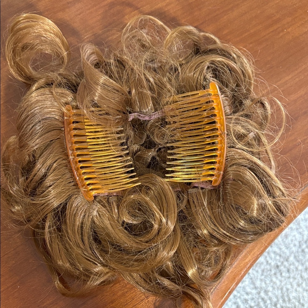 Curly Brown Hair Wig/clip - Picture 3 of 5